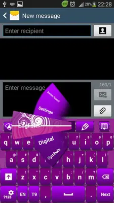 GO Keyboard Purple Light Theme android App screenshot 9