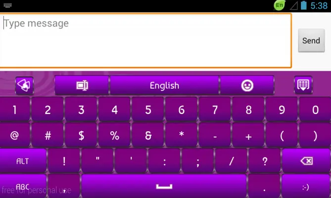 GO Keyboard Purple Light Theme android App screenshot 1