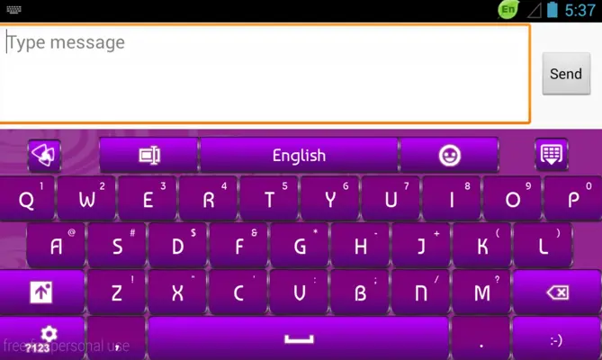 GO Keyboard Purple Light Theme android App screenshot 3