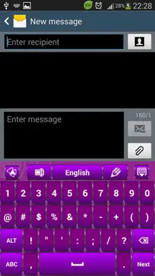 GO Keyboard Purple Light Theme android App screenshot 5