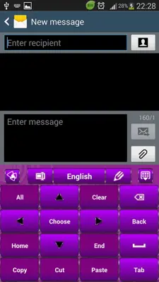 GO Keyboard Purple Light Theme android App screenshot 6