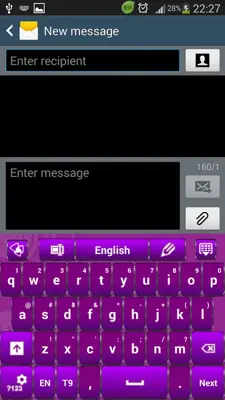 GO Keyboard Purple Light Theme android App screenshot 8